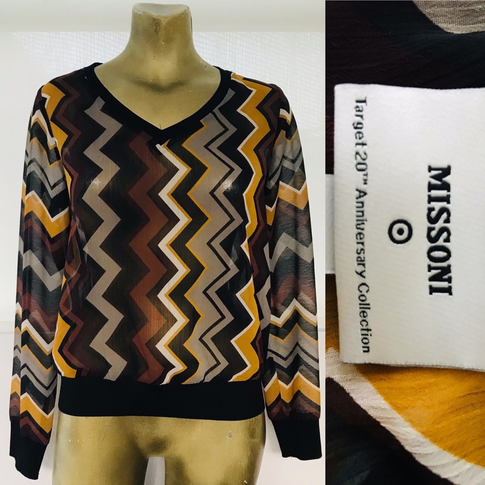 NWOT MISSONI For Target Sheer Space-knit BLOUSE S